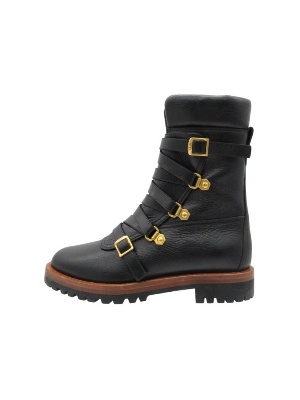 Dior Boots Leather Wildior J'adore Ankle Side Zip Black